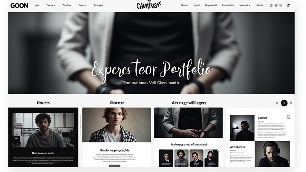 Portfolio web s černobílým monochromatickým zpracováním fotografií